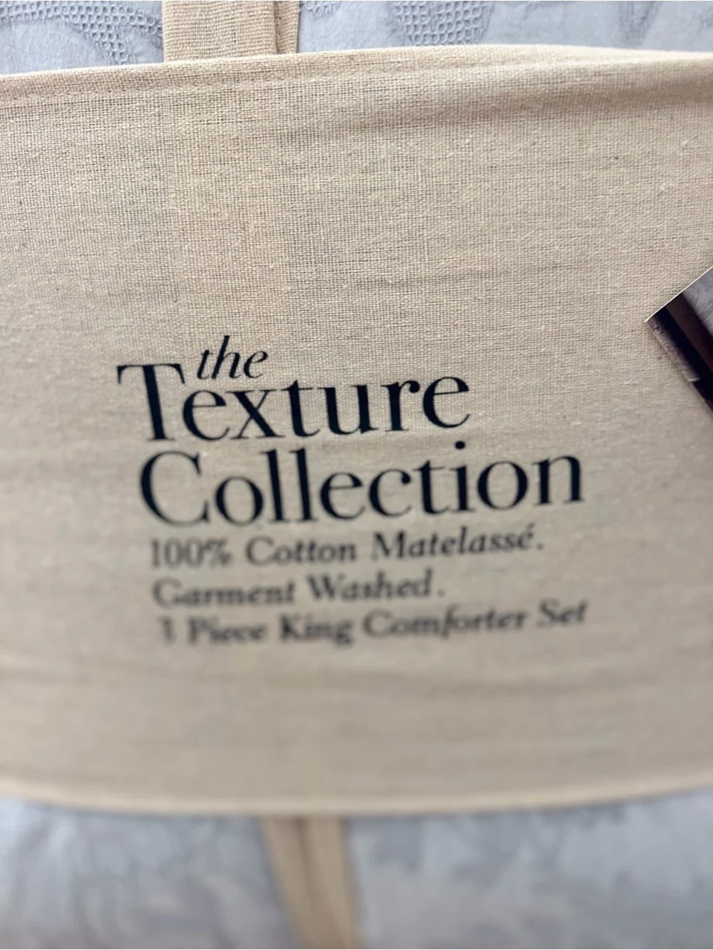 The Texture Collection King Comforter Set - Light Gray Floral 3 piece comforter